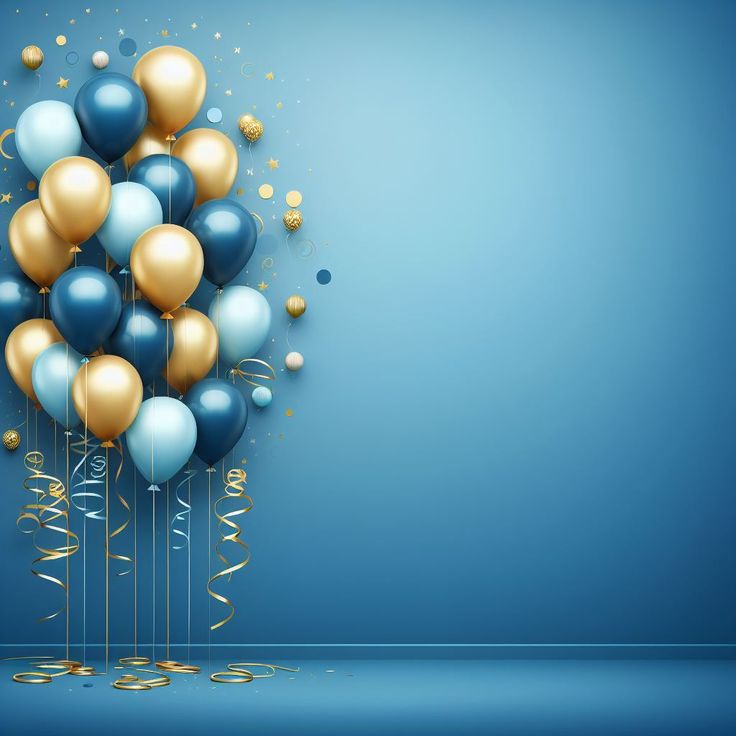 Fond dégradé bleu avec plusieurs ballons sur le côté droit. Sur le côté gauche, le texte '10 ans de gestion de promotion Take Off'